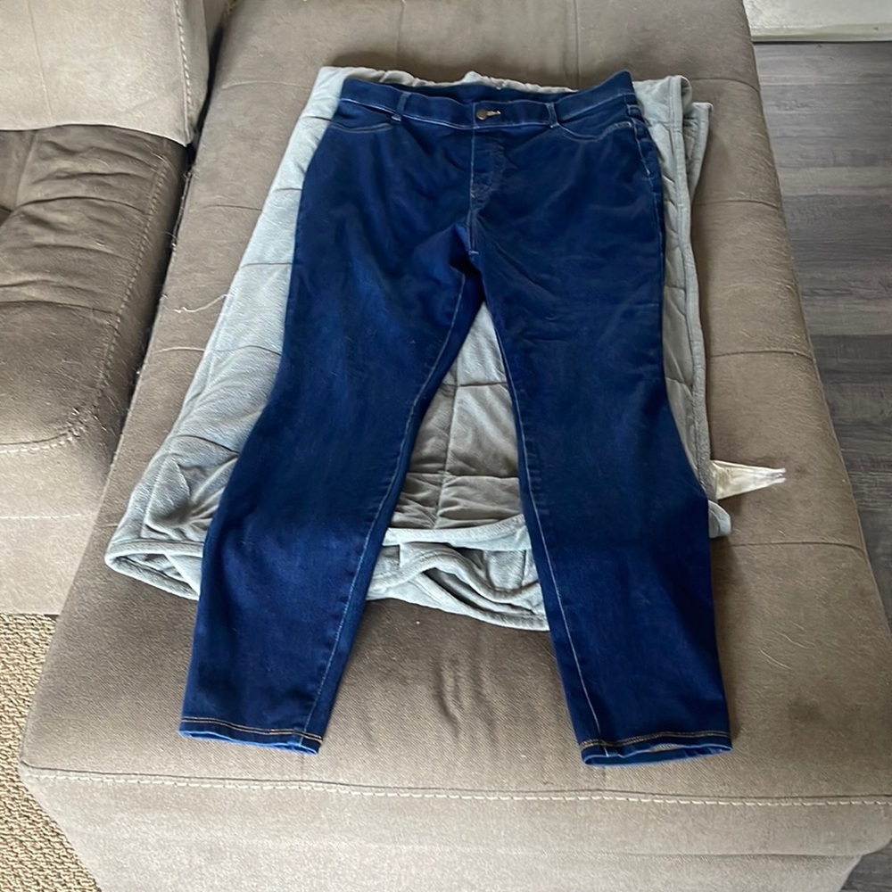 Dark blue Time and Tru size 12-14 skinny Jean jeggings. Not denim.